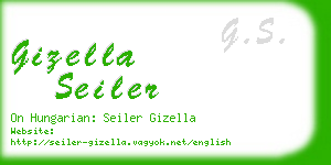 gizella seiler business card